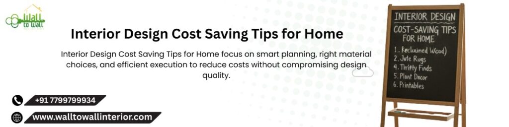 Interior Design Cost Saving Tips for Home