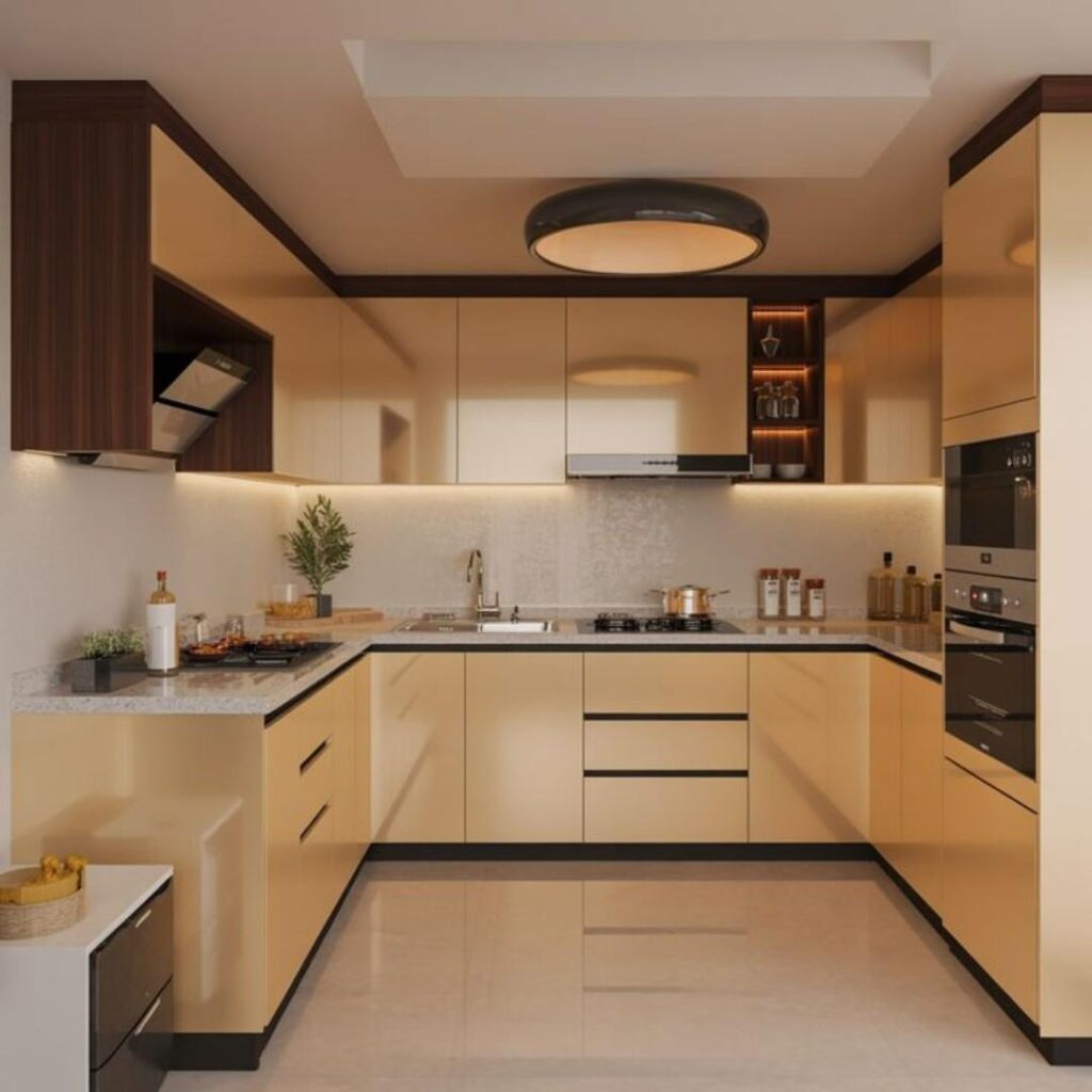 U Shaped Kitchen Interior Designers In Hyderabad