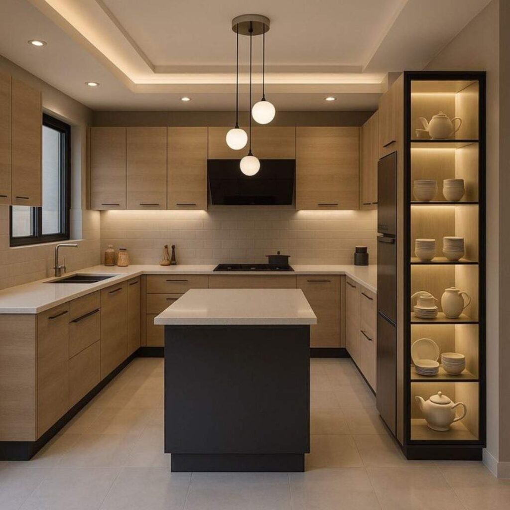 Island Kitchen Interior Design in Hyderabad