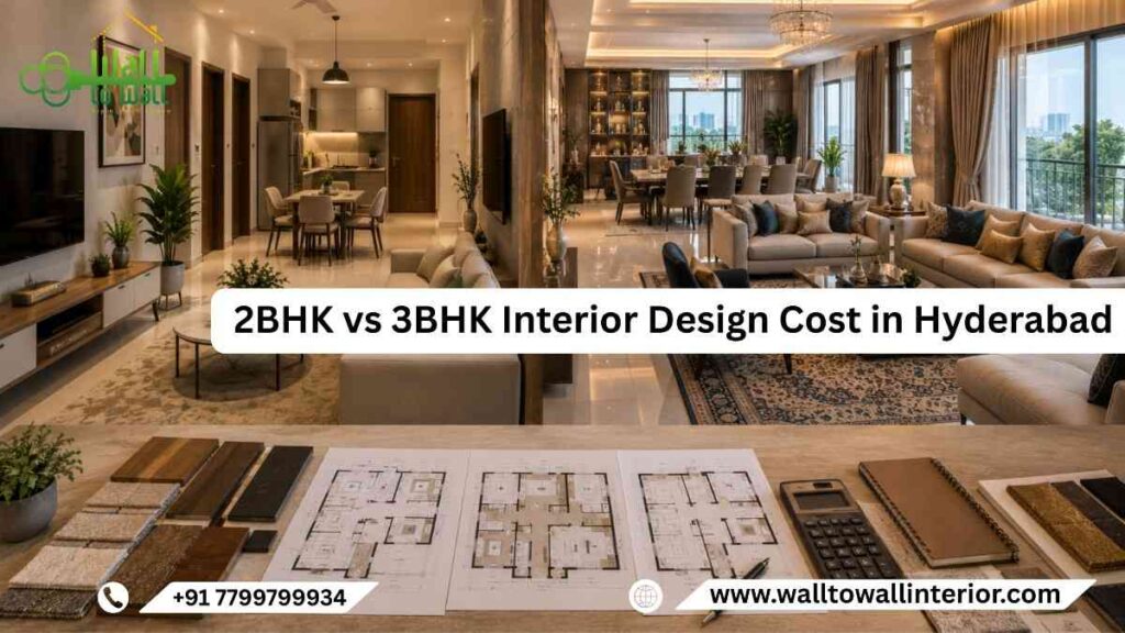 2BHK vs 3BHK Interior Design Cost in Hyderabad